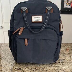 RUVALINO navy diaper bag